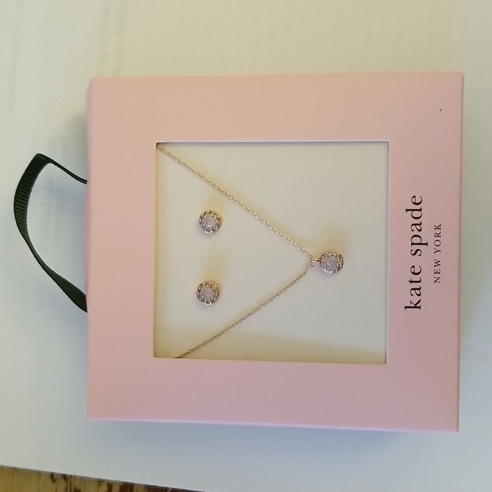 Kate Spade Something Sparkly Pave Earrings and Necklace Set - Picture 3 of 12